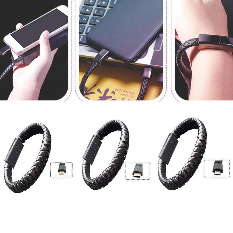 USB Bracelet Charger – Leather Design