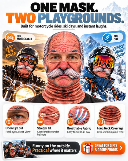 Funny Face Masks for Motorcycle & Ski _ Realistic Balaclavas